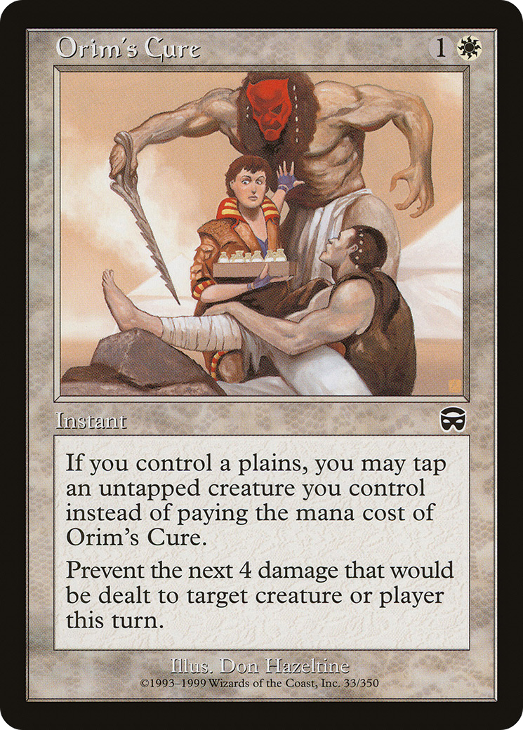 MAGIC: THE GATHERING  - Orim's Cure (MMQ-033) - Mercadian Masques
