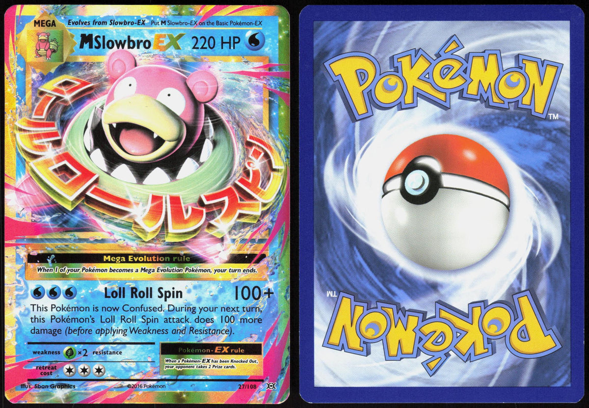 M SLOWBRO EX 27/108 EVOLUTIONS POKEMON EX RARE HOLO LP