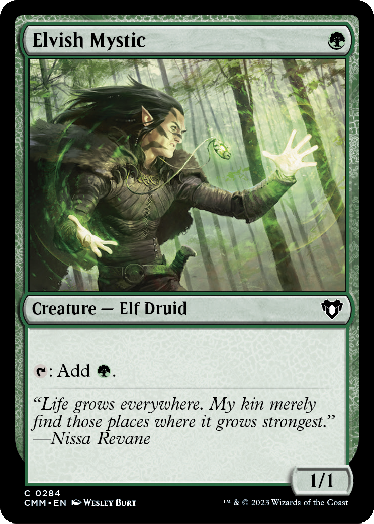 MAGIC: THE GATHERING  - Elvish Mystic (CMM-284) - Commander Masters