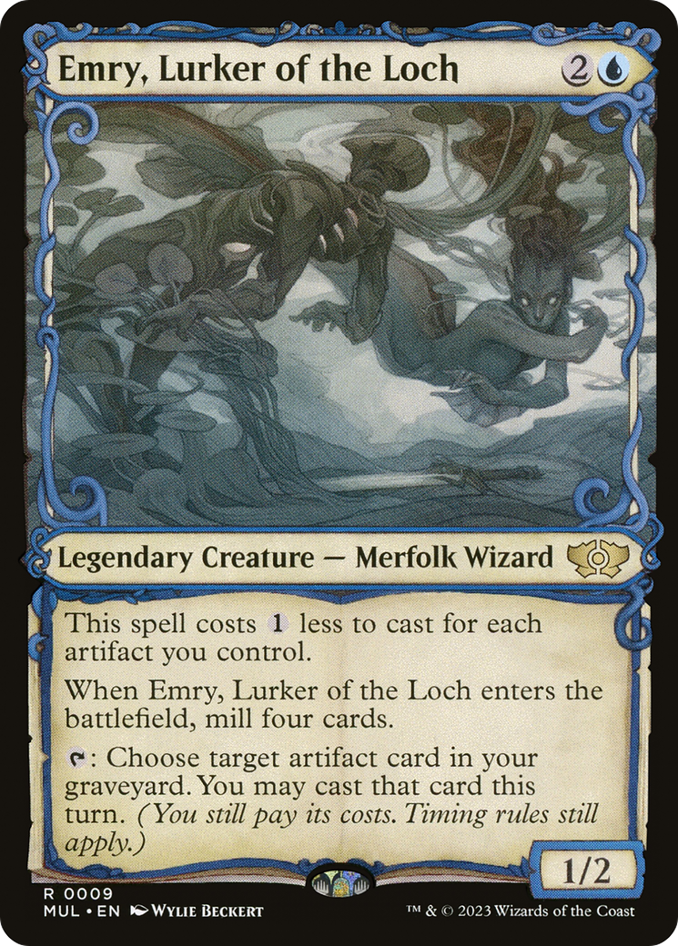 MAGIC: THE GATHERING  - Emry, Lurker of the Loch (MUL-009) - Multiverse Legends: (Showcase) Foil