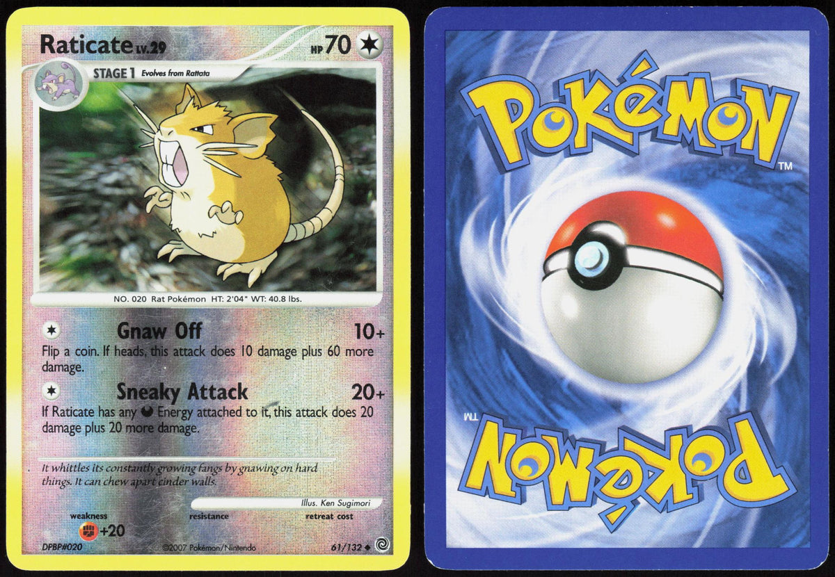 RATICATE 61/132 SECRET WONDERS POKEMON UNCOMMON REVERSE HOLO LP