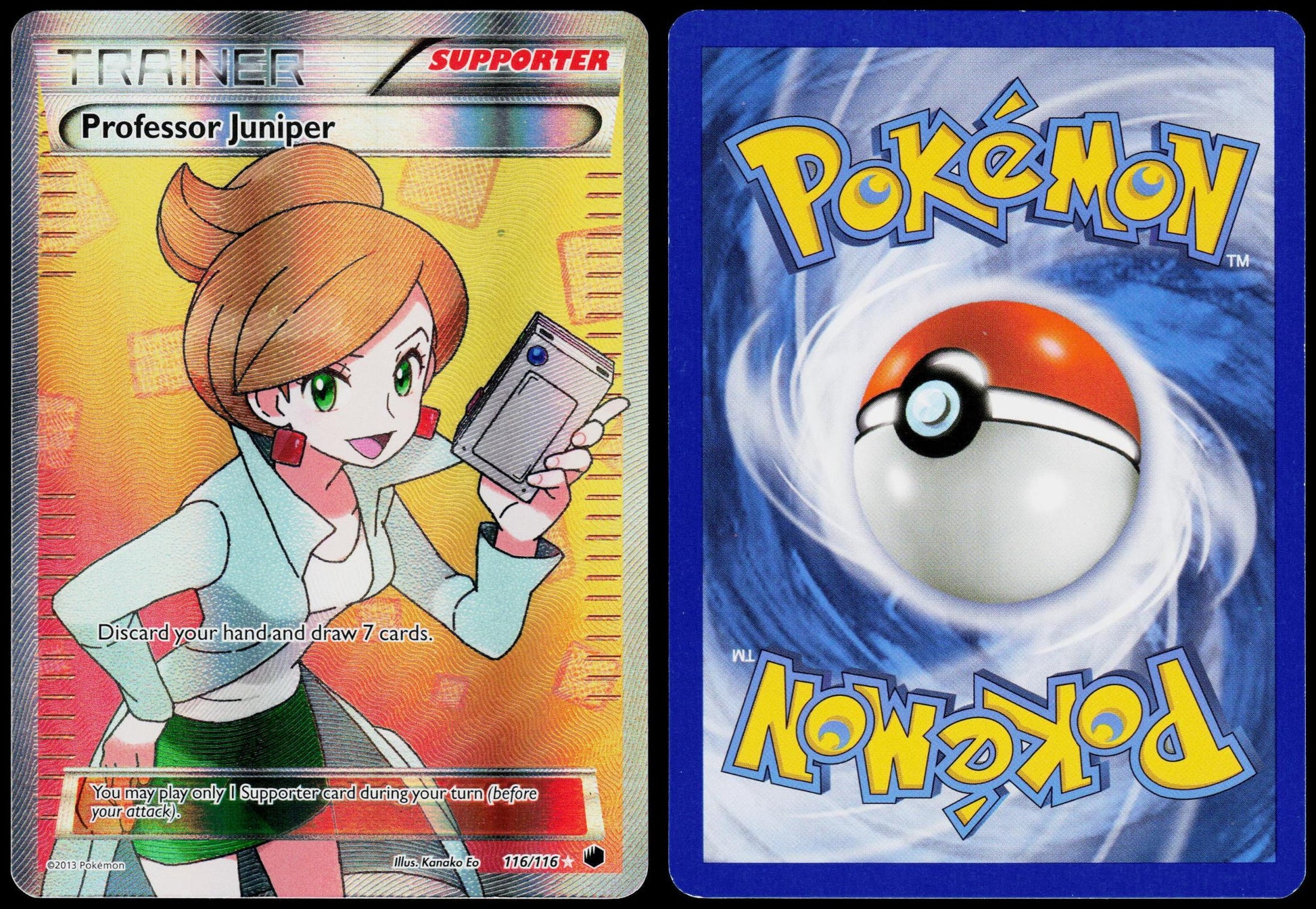 PROFESSOR JUNIPER 116/116 PLASMA FREEZE POKEMON ULTRA RARE LP