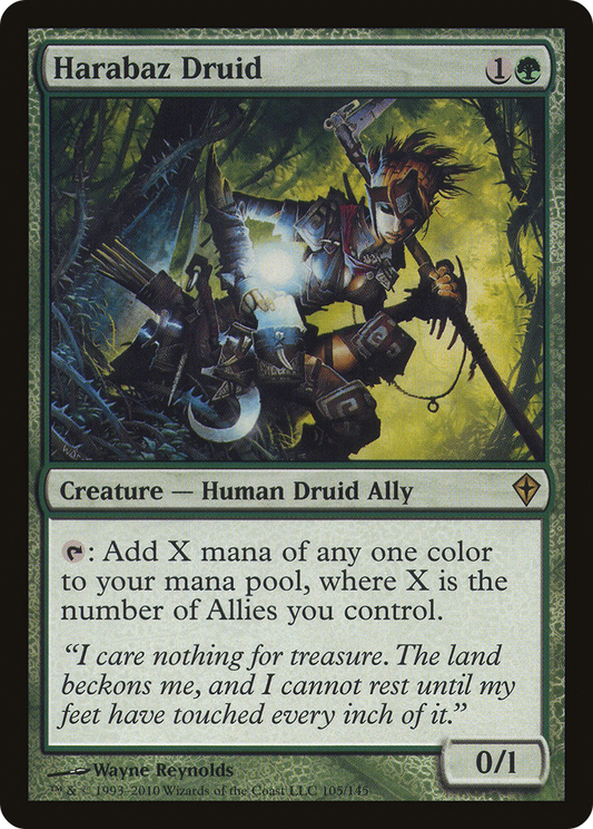 MAGIC: THE GATHERING  - Harabaz Druid (WWK-105) - Worldwake