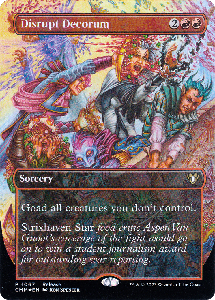 MAGIC: THE GATHERING  - Disrupt Decorum (LARP-1067) - Commander Masters (Borderless) Foil