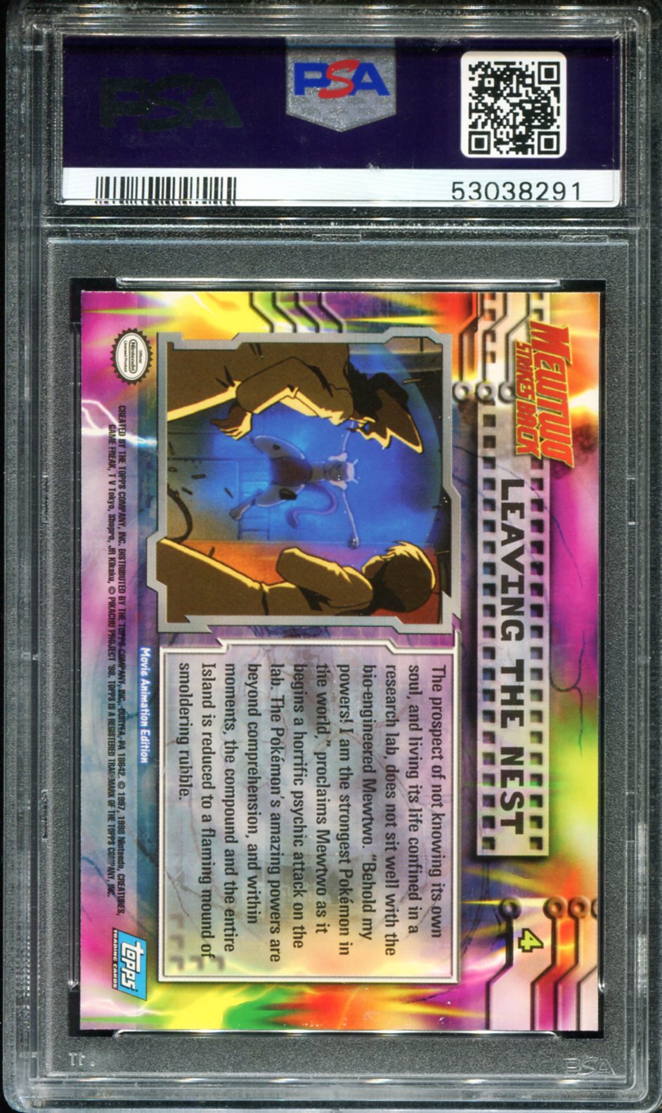 MOVIE EDITION 4 PSA 9 LEAVING THE NEST TOPPS THE MOVIE EDT POKEMON