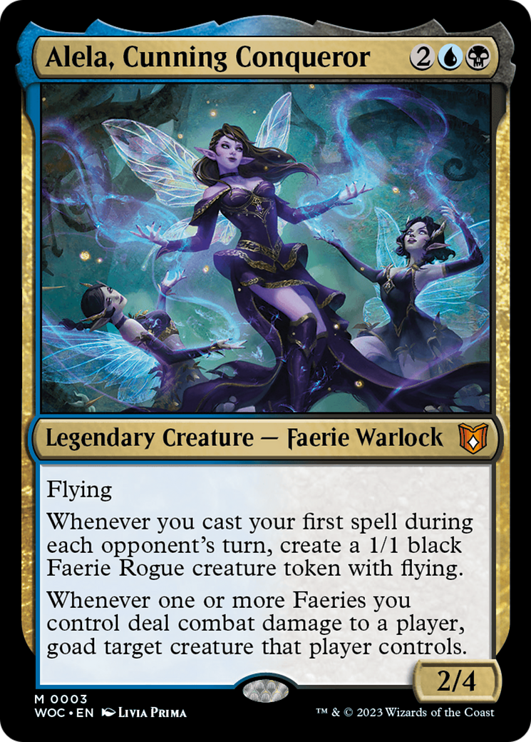 MAGIC: THE GATHERING  - Alela, Cunning Conqueror (WOC-003) - Wilds of Eldraine Commander Foil