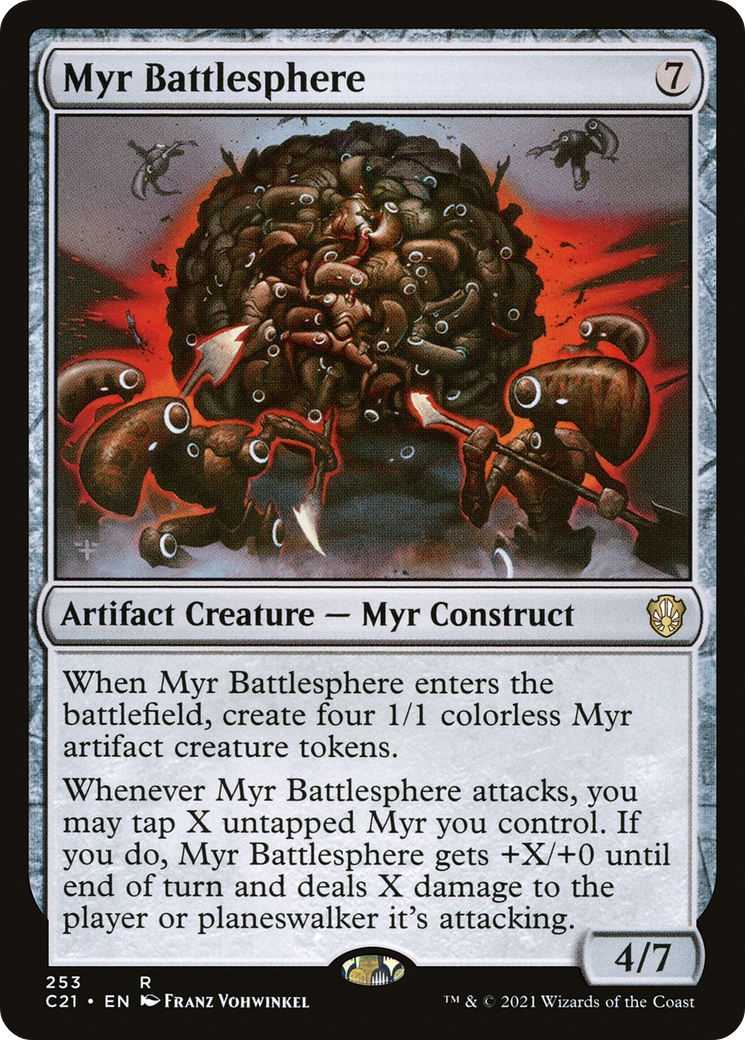 MAGIC: THE GATHERING  - Myr Battlesphere (C21-253) - Commander 2021