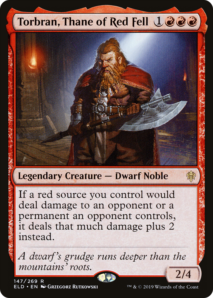 MAGIC: THE GATHERING  - Torbran, Thane of Red Fell (ELD-147) - Throne of Eldraine