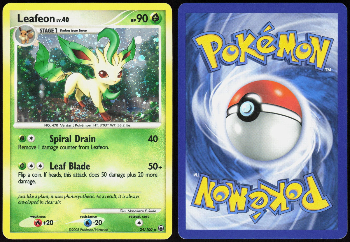 LEAFEON (DP MAJESTIC DAWN) 24/100 DECK EXCLUSIVES POKEMON HOLO RARE LP