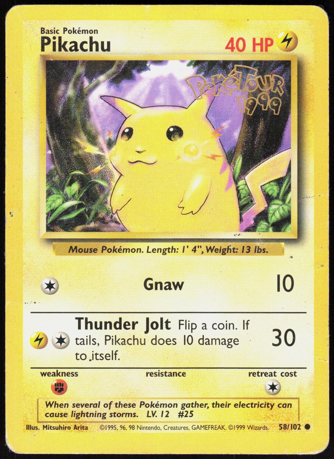 PIKACHU 058/102 POKETOUR POKEMON PROMO HP