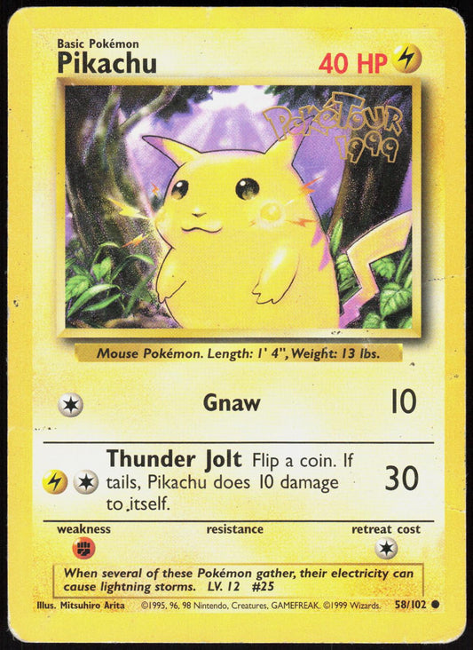 PIKACHU 058/102 POKETOUR POKEMON PROMO HP