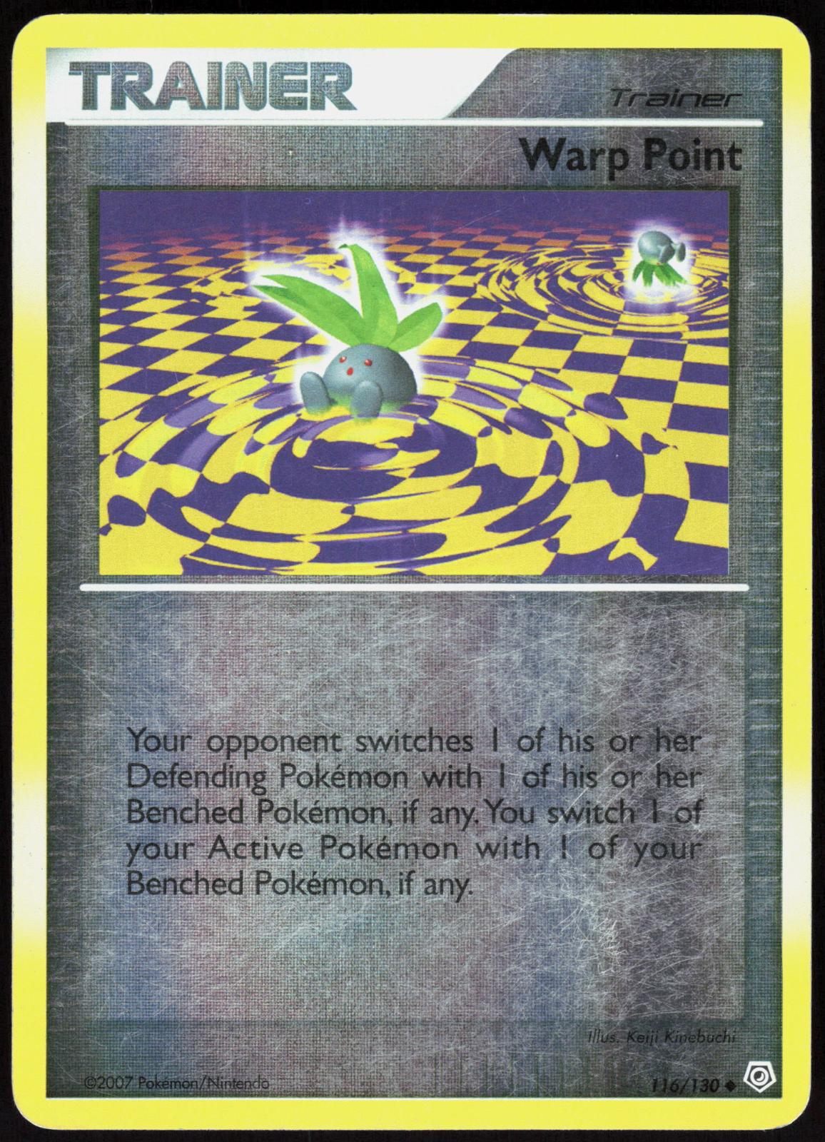 WARP POINT 116/130 DIAMOND & PEARL POKEMON UNCOMMON REVERSE HOLO LP