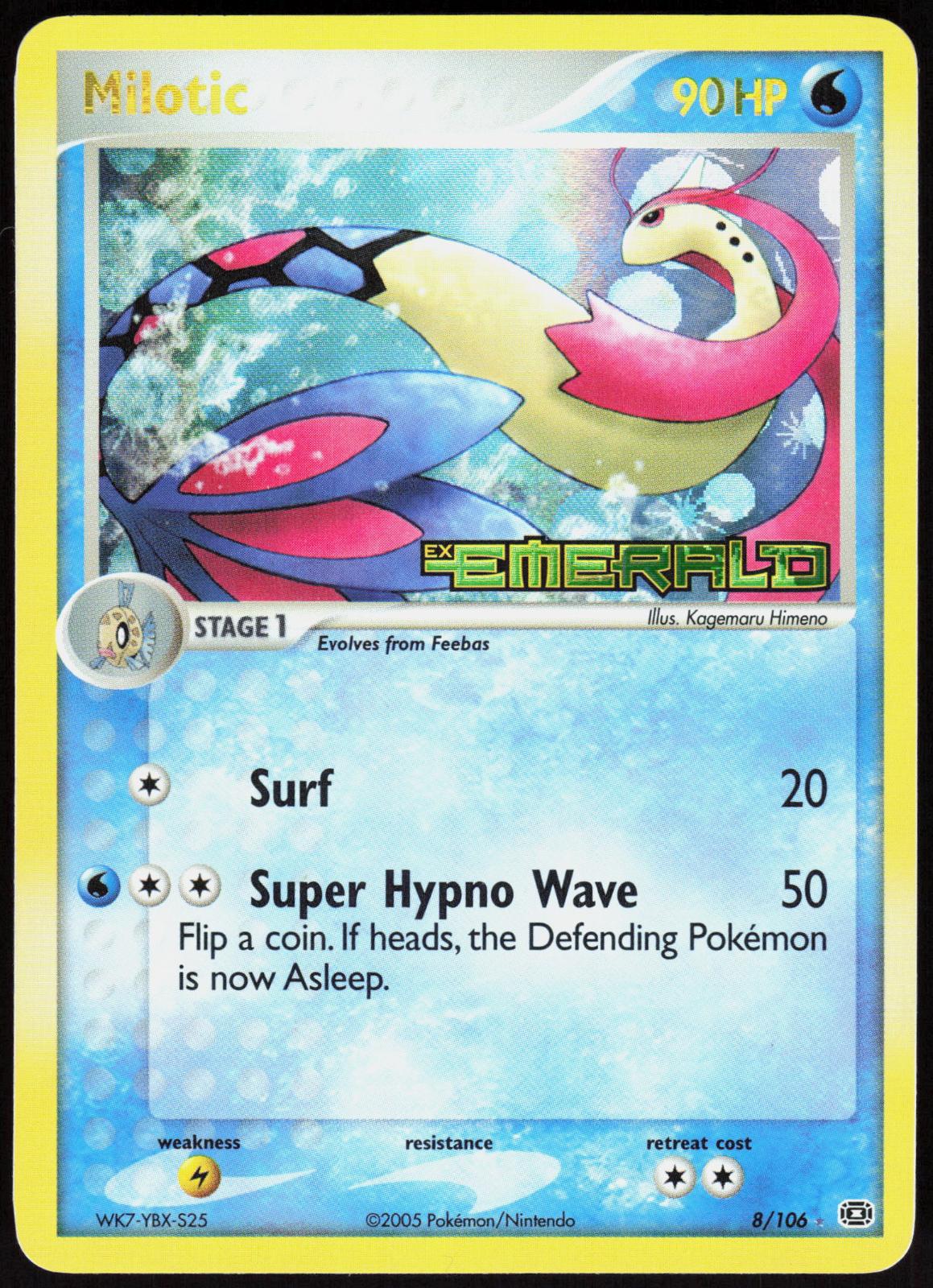 MILOTIC 8/106 EMERALD POKEMON RARE REVERSE HOLO LP