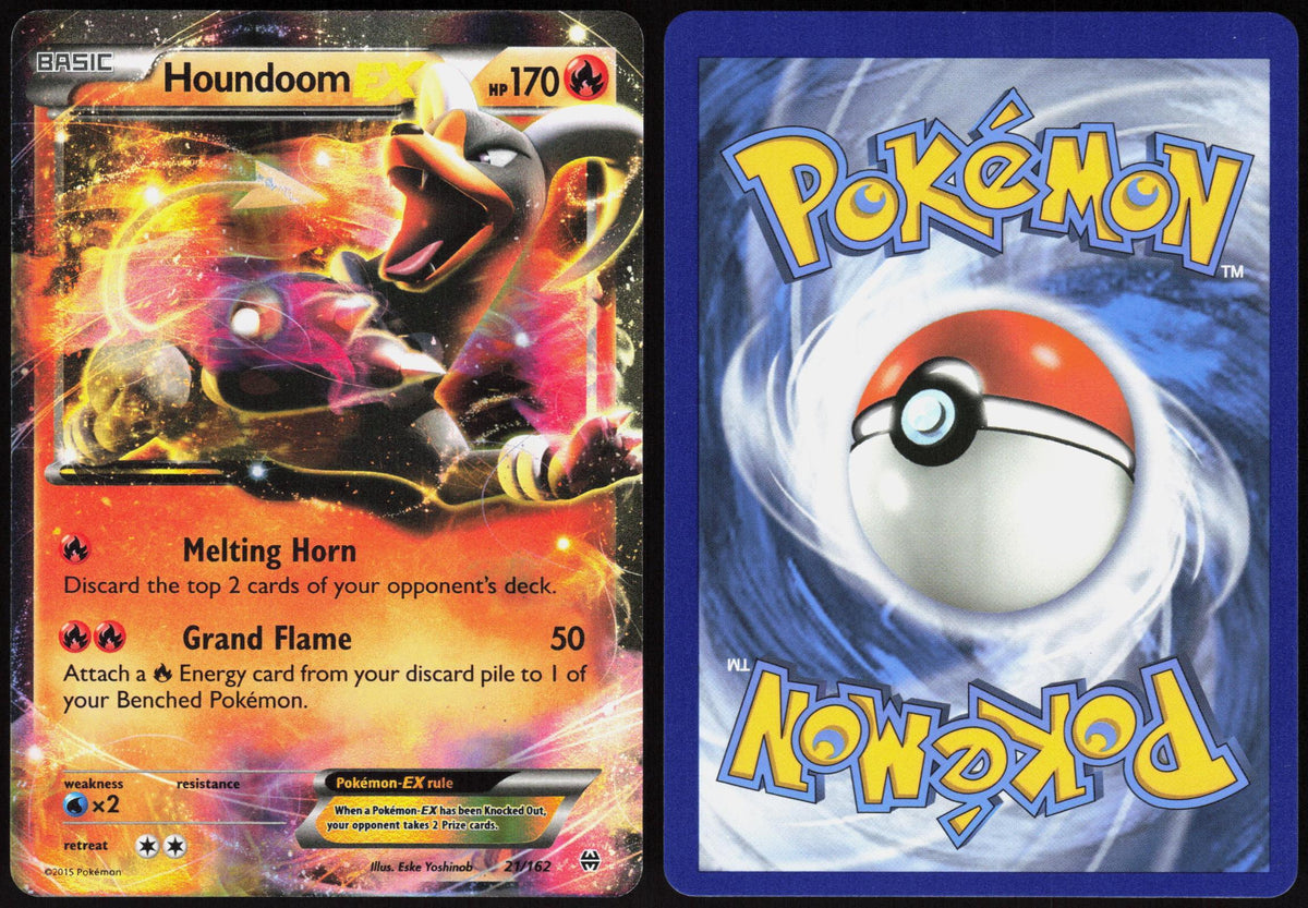 HOUNDOOM EX 21/162 BREAKTHROUGH POKEMON EX RARE HOLO NM