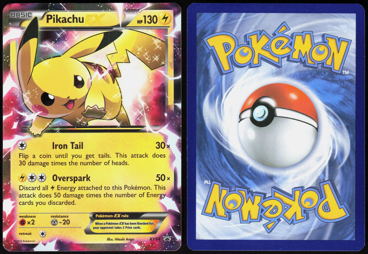 PIKACHU EX XY84 XY PROMO POKEMON PROMO HOLO NM