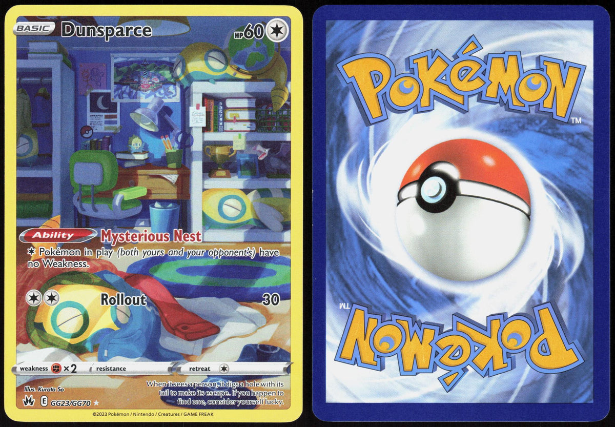 DUNSPARCE GG23/GG70 CROWN ZENITH GALARIAN GALLERY POKEMON HOLO LP