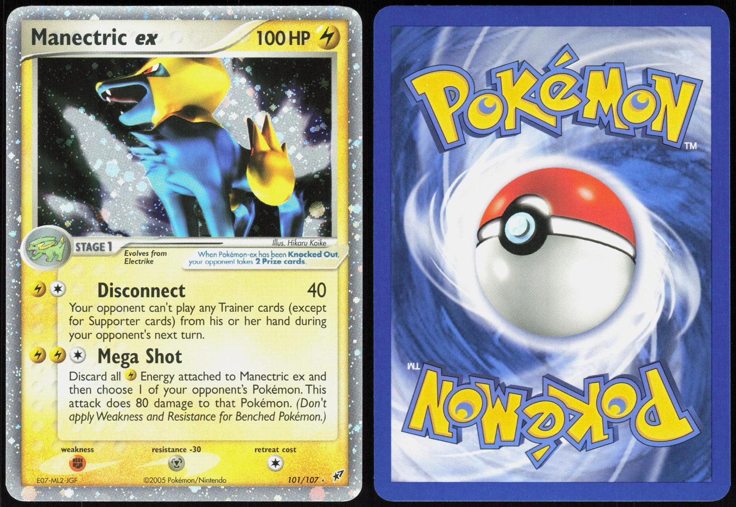 MANECTRIC EX 101/107 DEOXYS POKEMON EX RARE HOLO LP