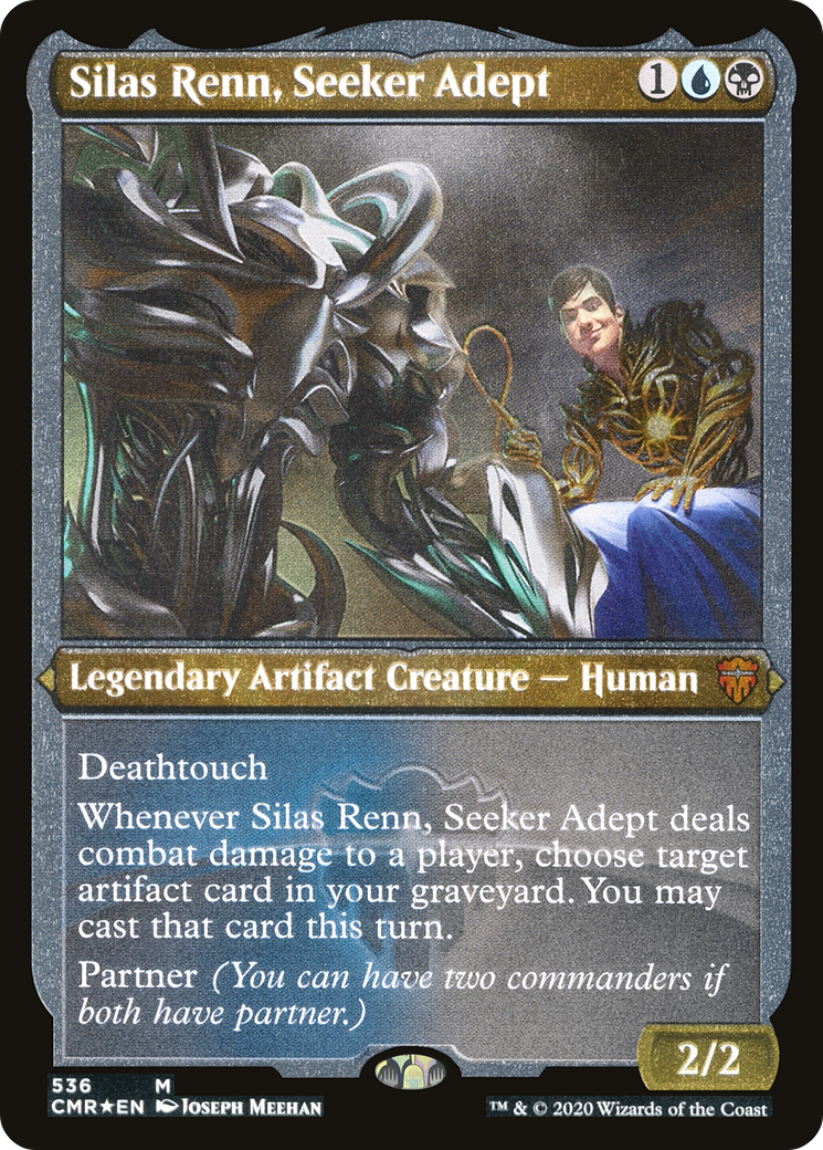MAGIC: THE GATHERING  - Silas Renn, Seeker Adept (Foil Etched) (CMR-536) - Commander Legends Foil