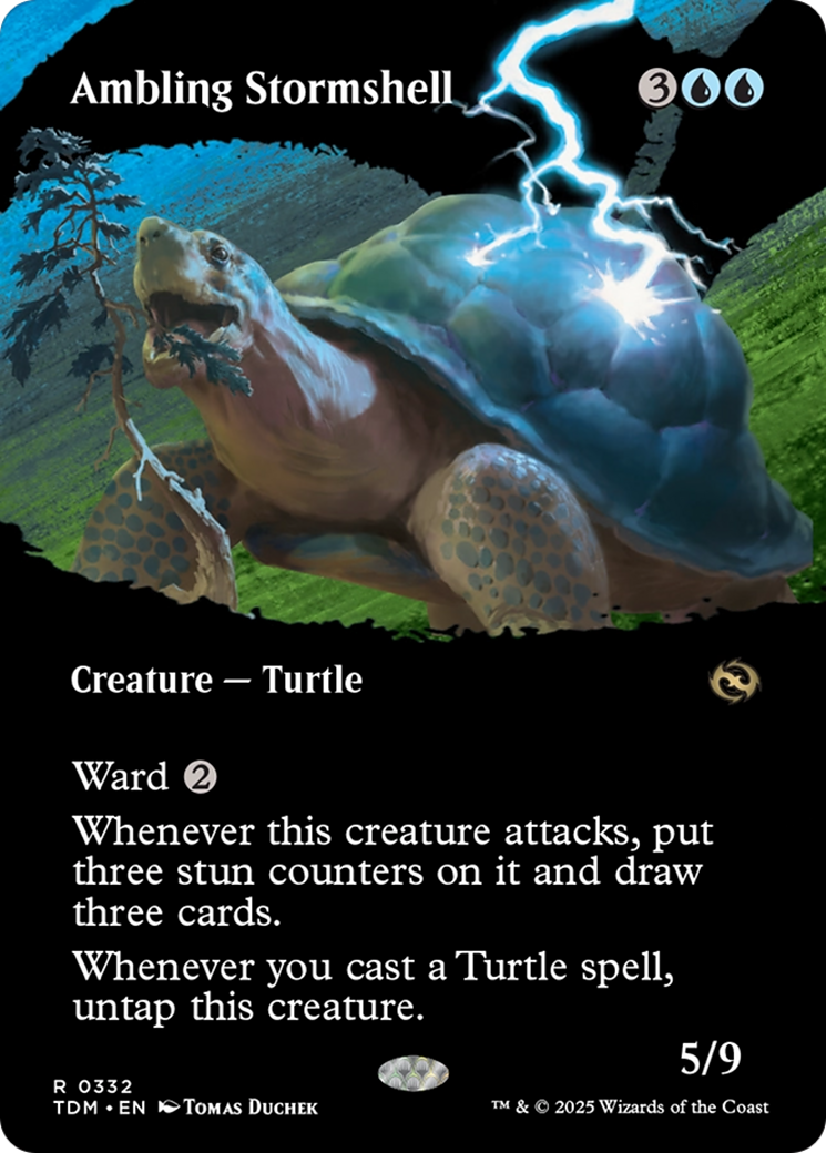 MAGIC: THE GATHERING  - Ambling Stormshell (Borderless) (TDM-332) - Tarkir: Dragonstorm: (Showcase)
