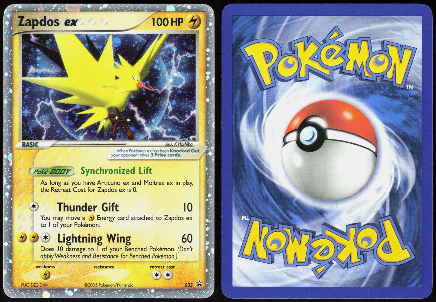 ZAPDOS EX 033 NINTENDO BLACK STAR PROMOS POKEMON PROMO HOLO LP
