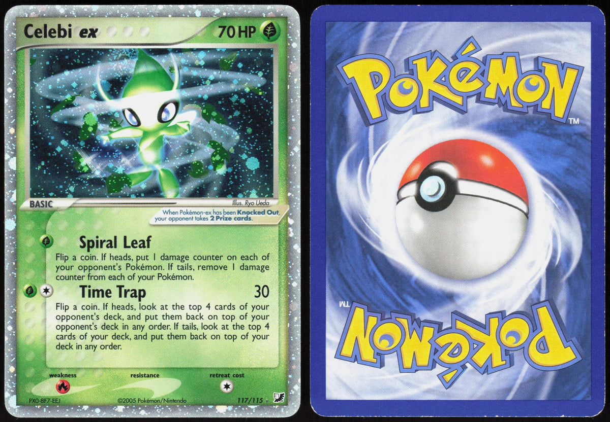 CELEBI EX 117/115 UNSEEN FORCES POKEMON SECRET RARE HOLO MP