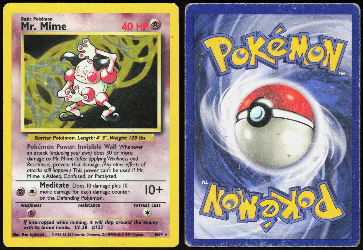 MR. MIME 6/64 JUNGLE POKEMON RARE UNLIMITED HOLO HP