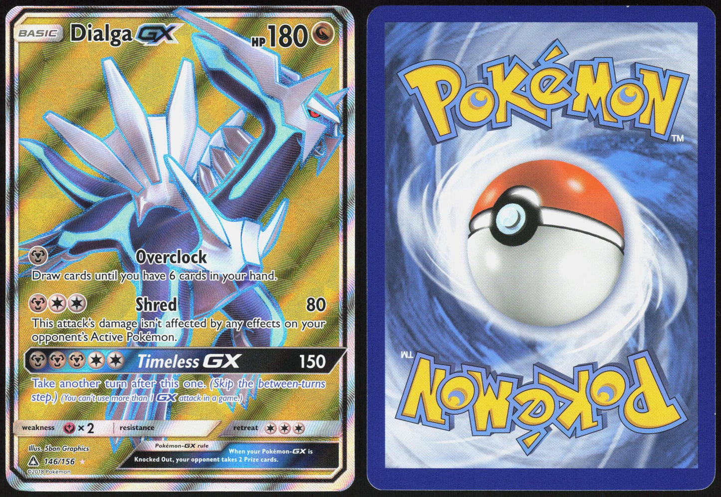 DIALGA GX 146/156 ULTRA PRISM POKEMON ULTRA RARE LP