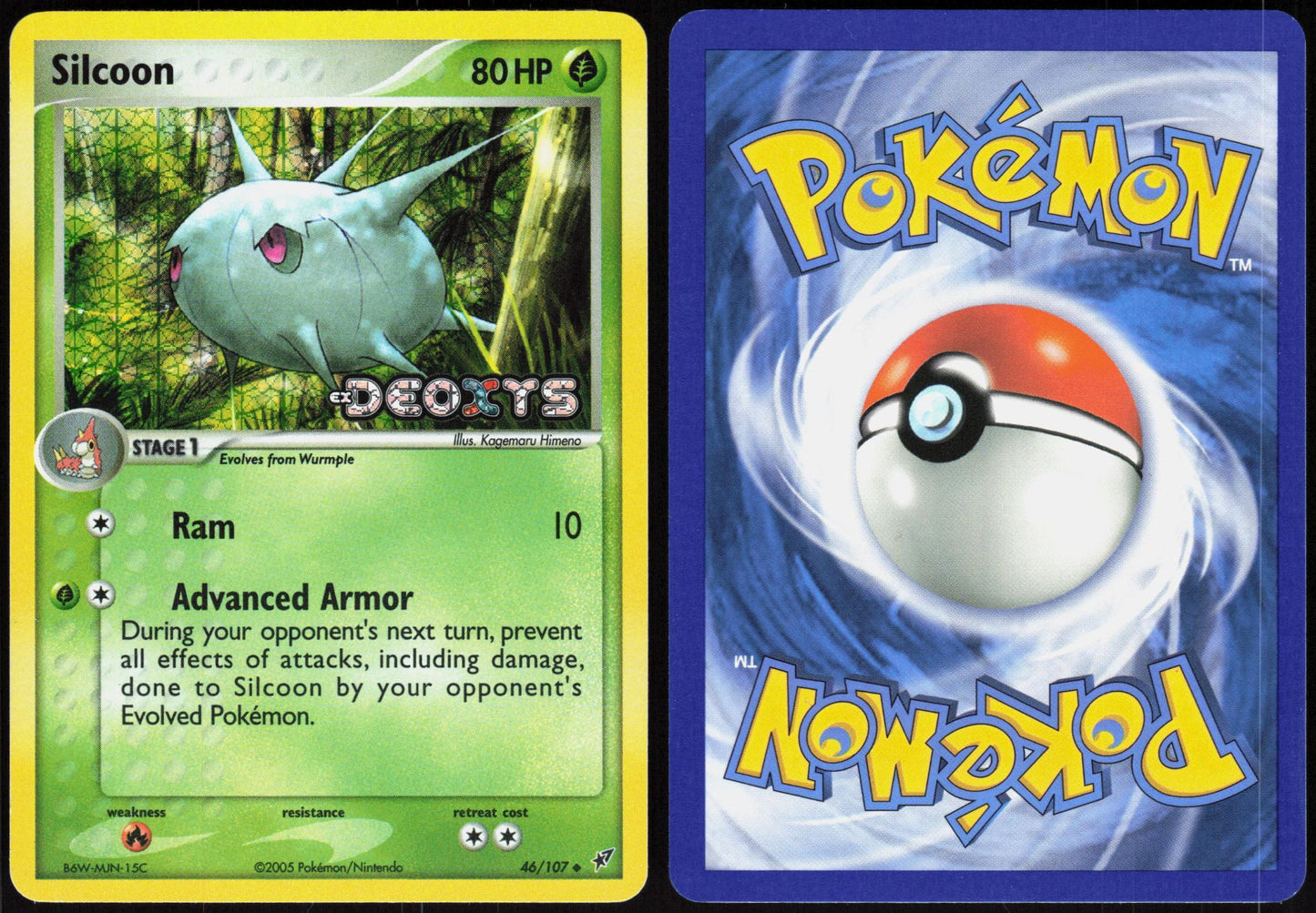 SILCOON 46/107 DEOXYS POKEMON UNCOMMON REVERSE HOLO LP