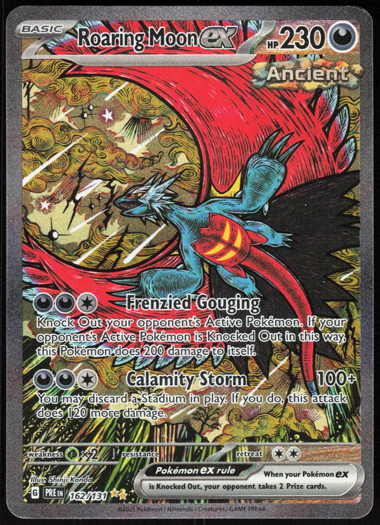 ROARING MOON EX 162/131 PRISMATIC EVOLUTIONS POKEMON HOLO LP