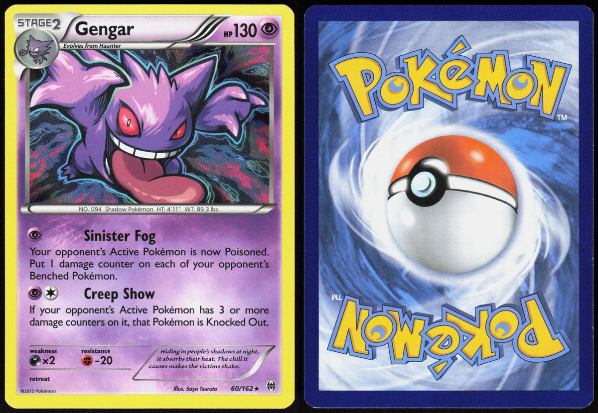GENGAR 60/162 BREAKTHROUGH POKEMON RARE HOLO LP