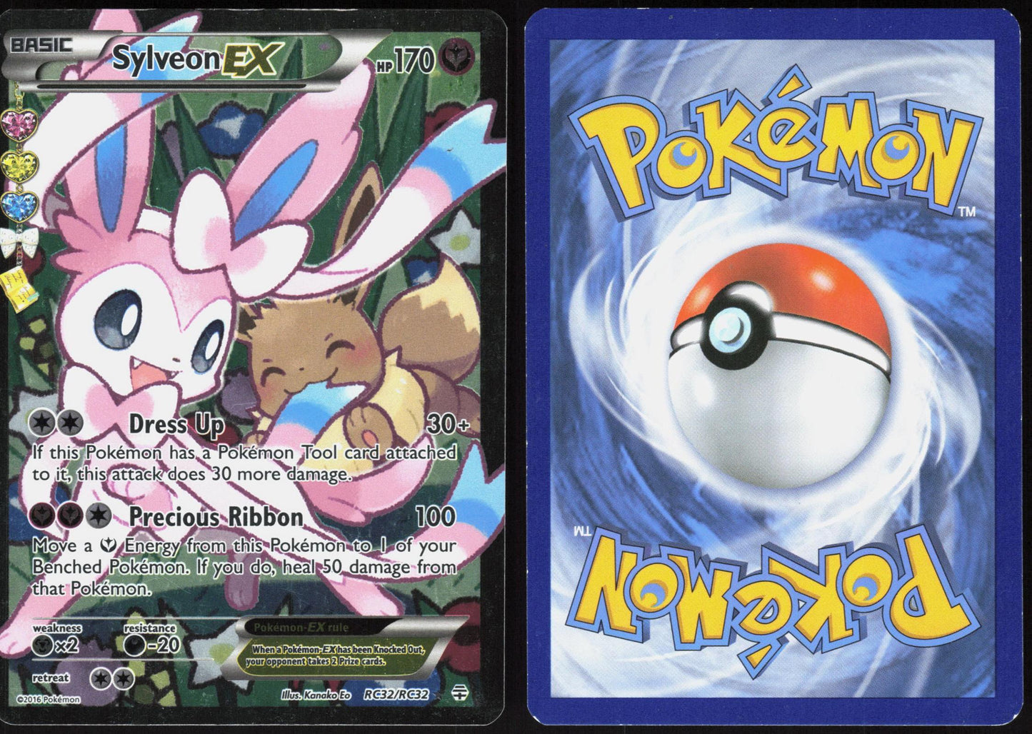 SYLVEON EX RC32/RC32 GENERATIONS POKEMON ULTRA RARE LP