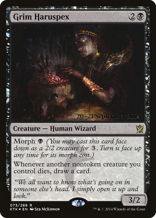 MAGIC: THE GATHERING  - Grim Haruspex (PRE-73S) - Khans of Tarkir Promos Foil