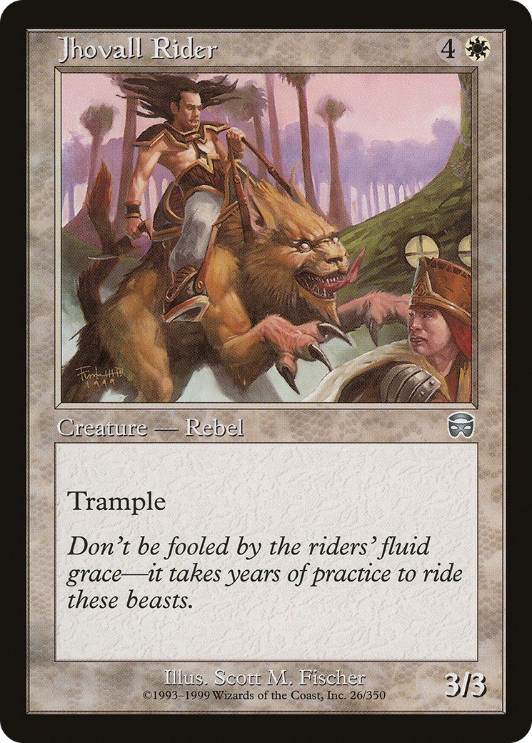 MAGIC: THE GATHERING  - Jhovall Rider (MMQ-026) - Mercadian Masques Foil