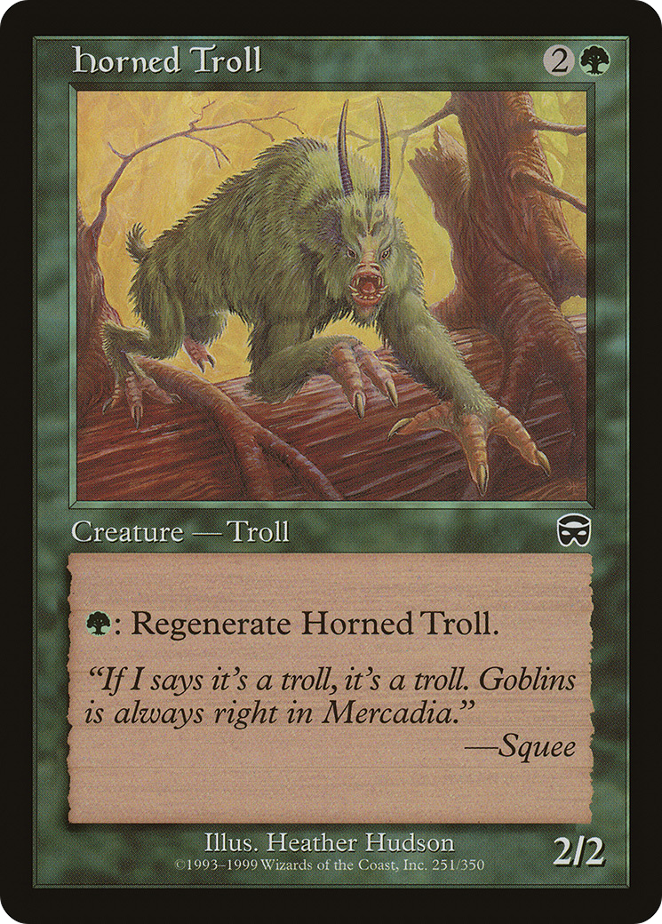 MAGIC: THE GATHERING  - Horned Troll (MMQ-251) - Mercadian Masques Foil