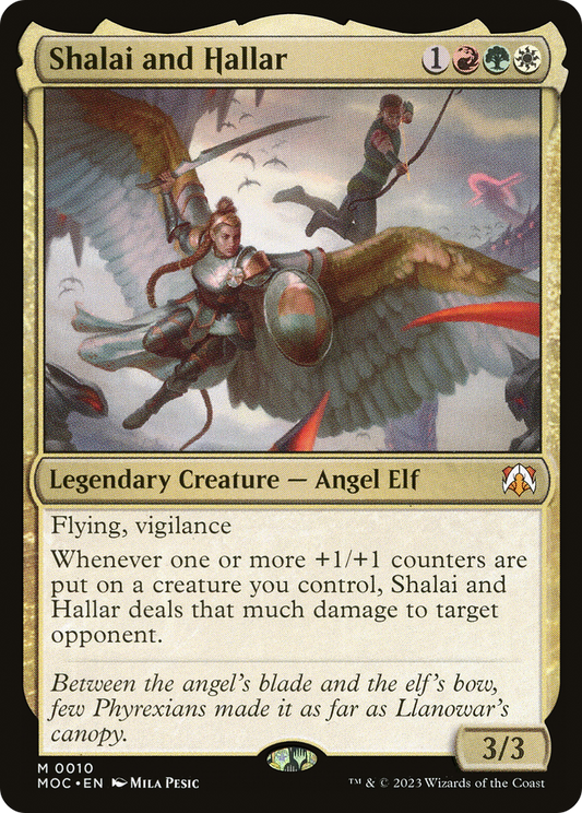 MAGIC: THE GATHERING  - Shalai and Hallar (MOC-010) - March of the Machine Commander Foil
