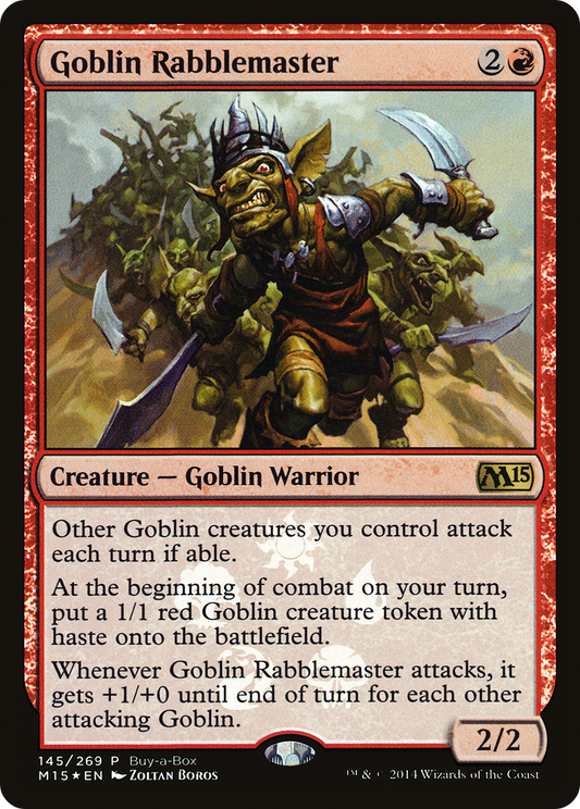 MAGIC: THE GATHERING  - Goblin Rabblemaster (BABP-145) - Magic 2015 Promos Foil