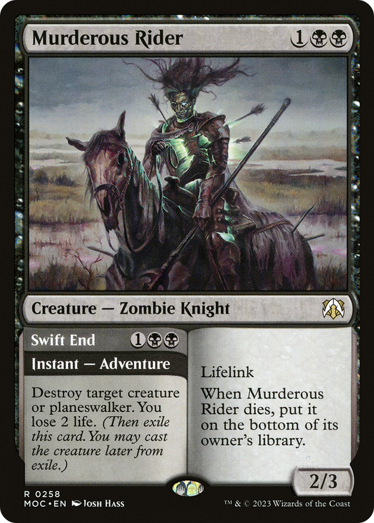 MAGIC: THE GATHERING  - Murderous Rider (MOC-258) - March of the Machine Commander