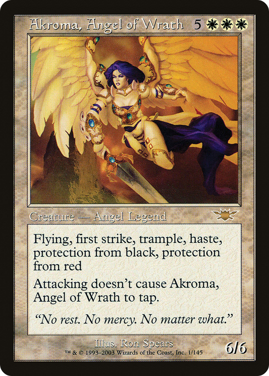 MAGIC: THE GATHERING  - Akroma, Angel of Wrath (LGN-001) - Legions Foil
