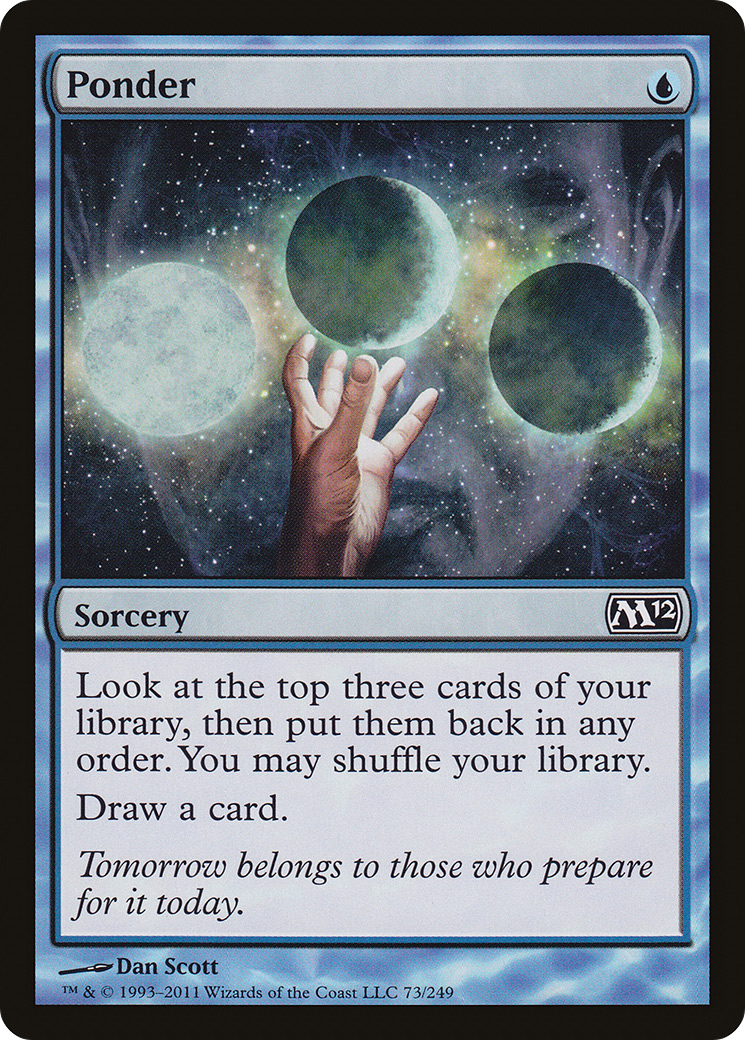 MAGIC: THE GATHERING  - Ponder (M12-073) - Magic 2012