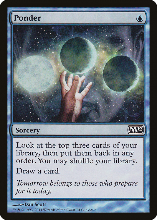 MAGIC: THE GATHERING  - Ponder (M12-073) - Magic 2012