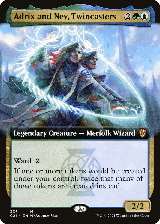 MAGIC: THE GATHERING  - Adrix and Nev, Twincasters (Extended Art) (C21-336) - Commander 2021: (Extended Art)