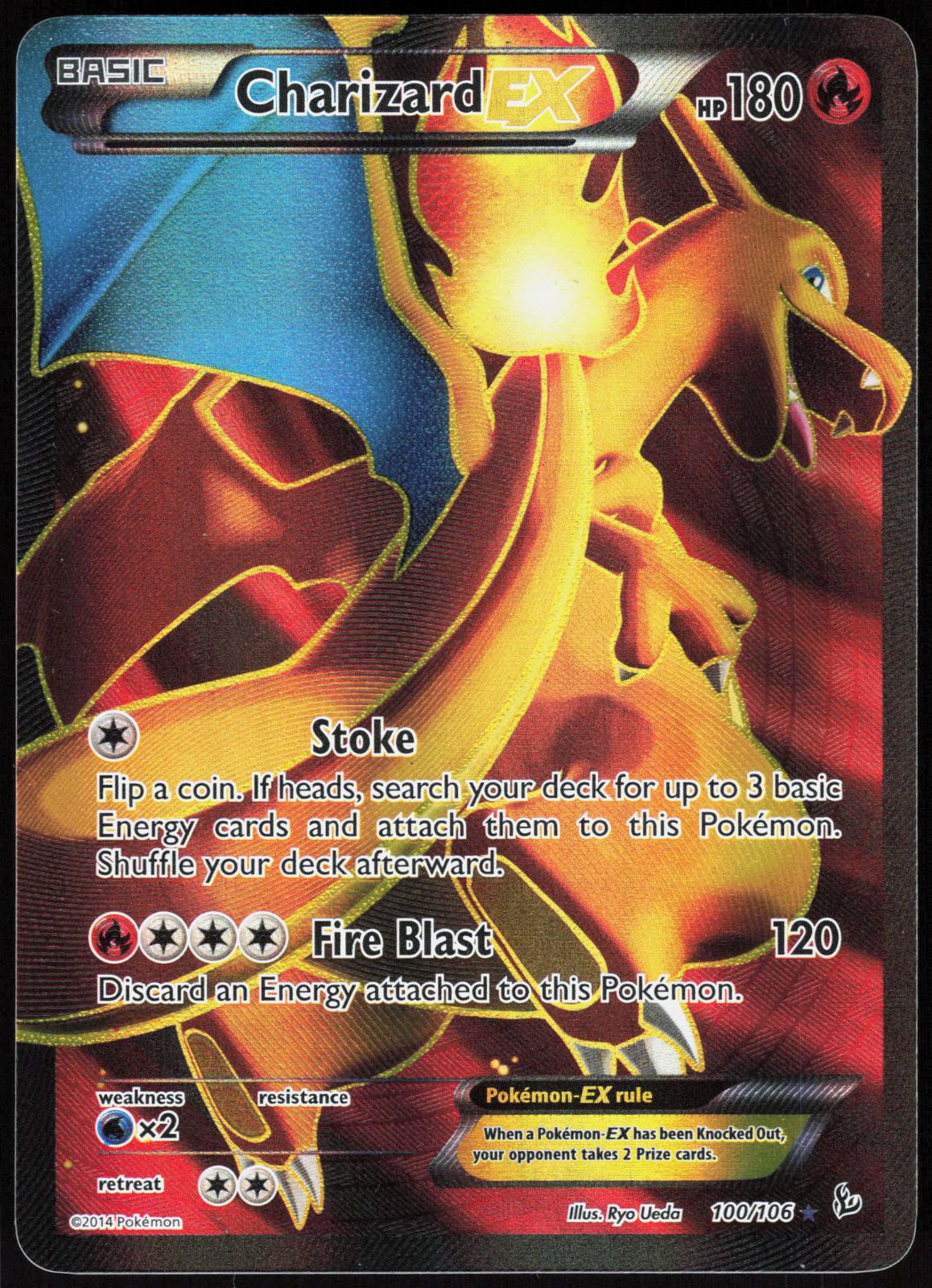 CHARIZARD EX 100/106 FLASHFIRE POKEMON ULTRA RARE HOLO LP