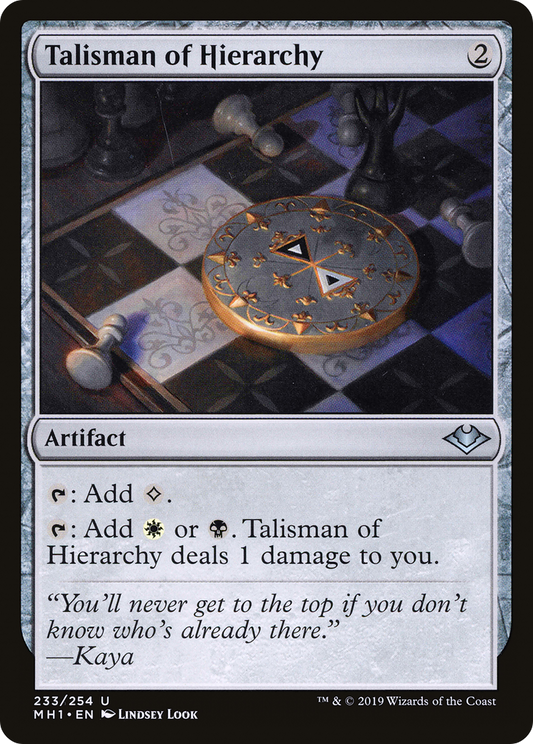 MAGIC: THE GATHERING  - Talisman of Hierarchy (MH1-233) - Modern Horizons