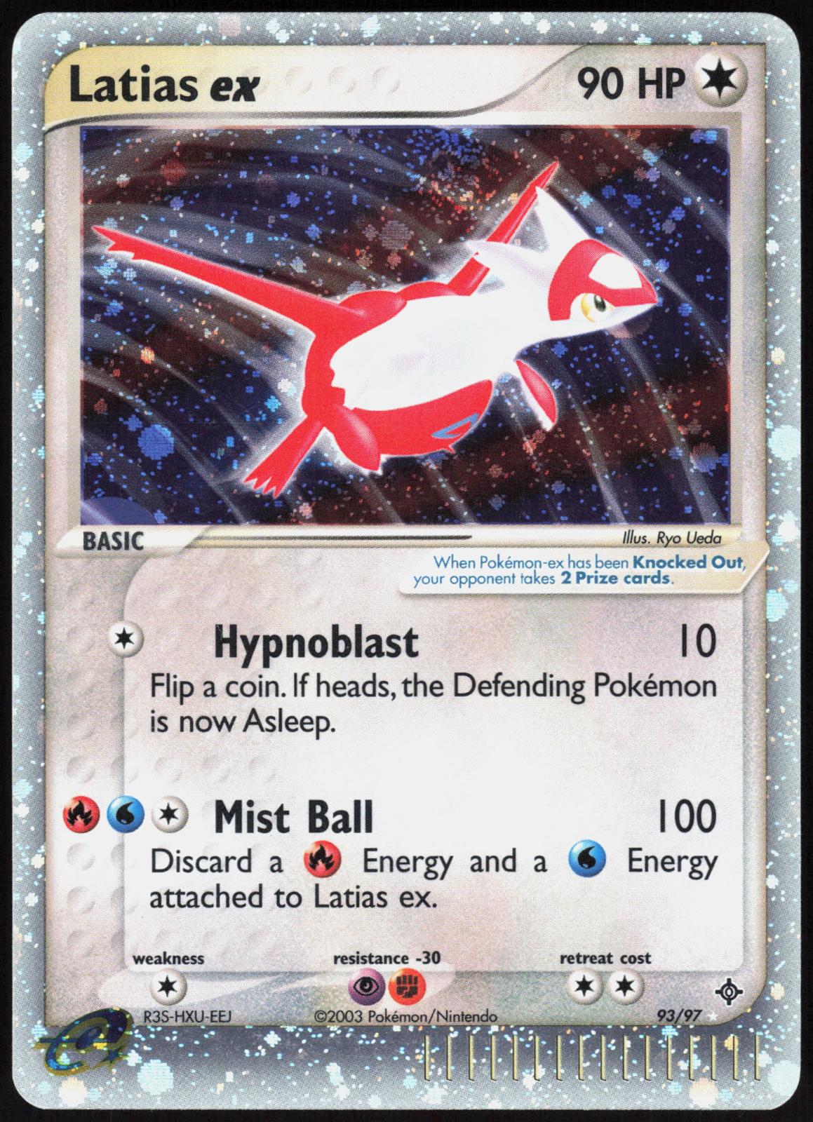 LATIAS EX 93/97 DRAGON POKEMON EX RARE HOLO LP