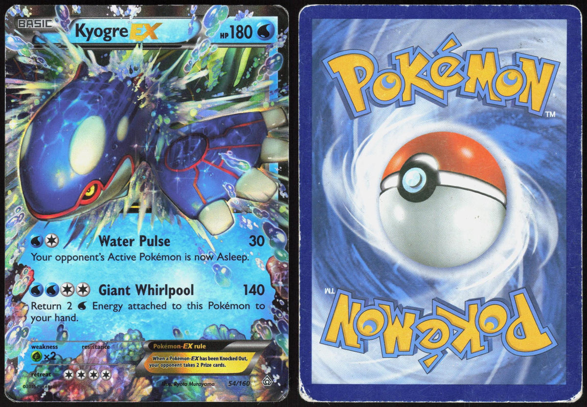 KYOGRE EX 54/160 PRIMAL CLASH POKEMON ULTRA RARE HOLO HP
