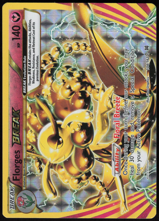 FLORGES BREAK 104/162 BREAKTHROUGH POKEMON BREAK RARE HOLO LP