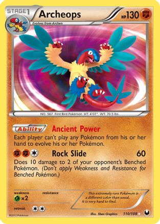 POKEMON TCG - Archeops 110 Dark Explorers - Secret Rare