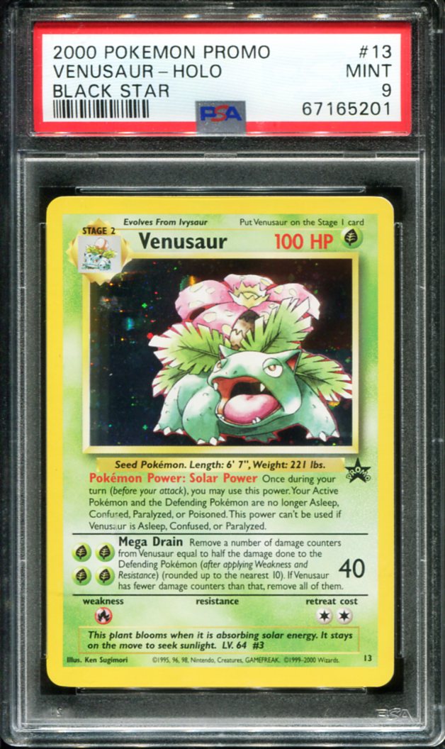 VENUSAUR HOLO 13 PSA 9 PROMO BLACK STAR POKEMON