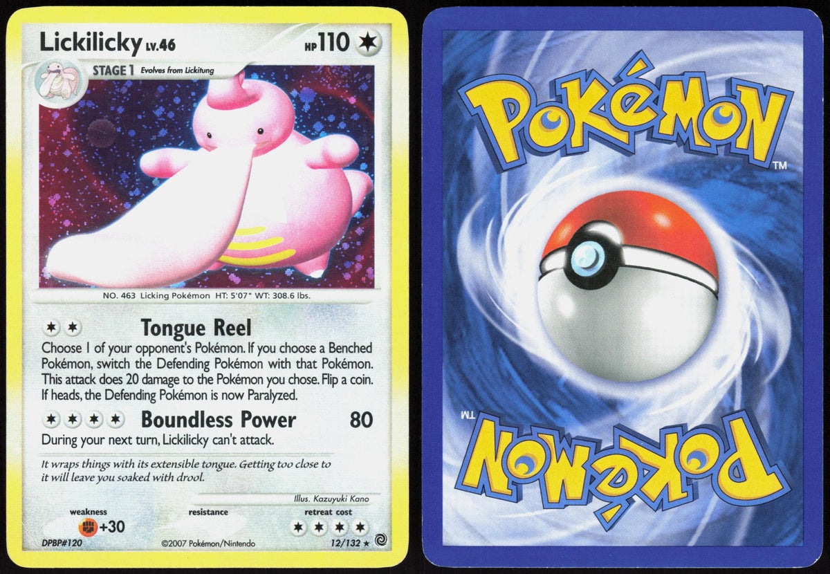 LICKILICKY 12/132 SECRET WONDERS POKEMON RARE HOLO LP (HOLO BLEED)