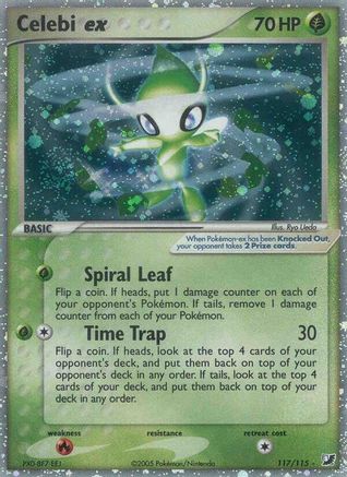 POKEMON TCG - Celebi ex 117 Unseen Forces - Secret Rare